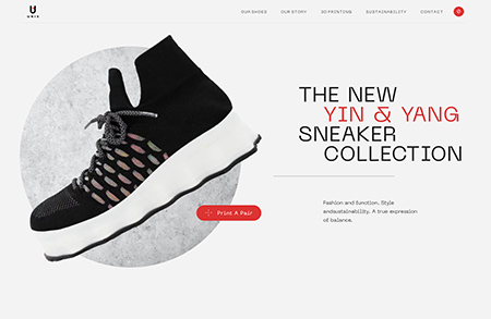 UNIS运动鞋网站设计素材中国网精选
