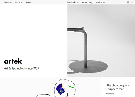 artek家具产品网站设计16设计网精选
