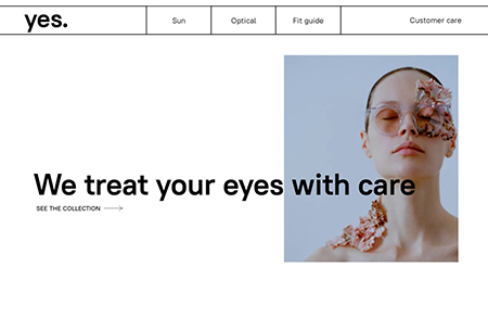 Yes.眼镜店网站设计16设计网精选