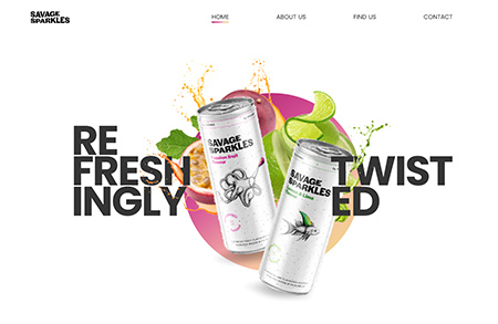 savage sparkles饮料网站设计素材中国网精选