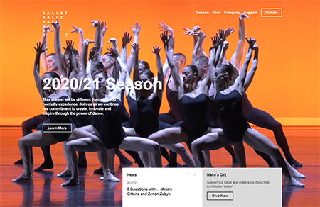 Ballet BC芭蕾舞团网站设计素材中国网精选
