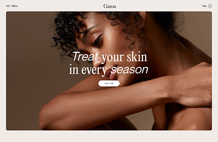 Garoa皮肤护理品牌网站设计普贤居素材网精选