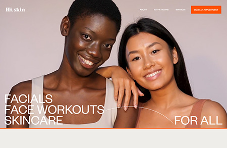 Hi,Skin护肤品牌网站设计16设计网精选