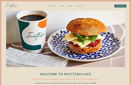 Inatteso Cafe咖啡馆网站设计普贤居素材网精选
