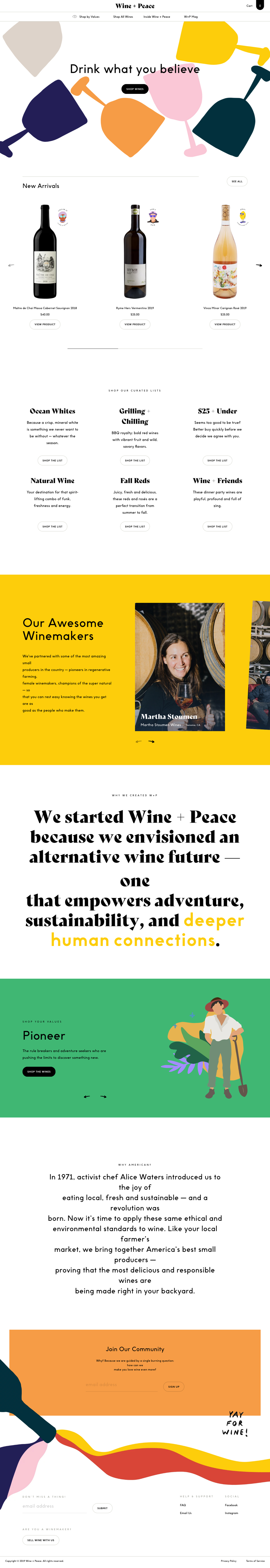 Wine + Peace葡萄酒在线购物网站设计