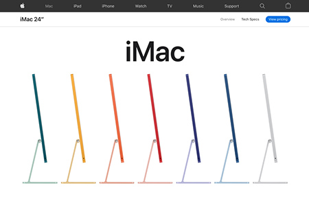 苹果24英寸iMac网页设计素材中国网精选