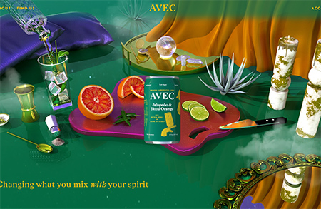 AVEC饮料网站设计素材中国网精选