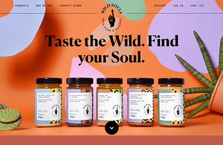 Wild Souls食品电商网站设计素材中国网精选