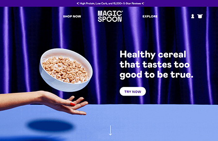 Magic Spoon谷物麦片网页设计素材中国网精选