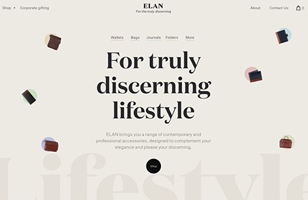 ELAN皮革配饰产品网站设计16设计网精选
