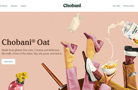 Chobani希腊酸奶网站设计普贤居素材网精选