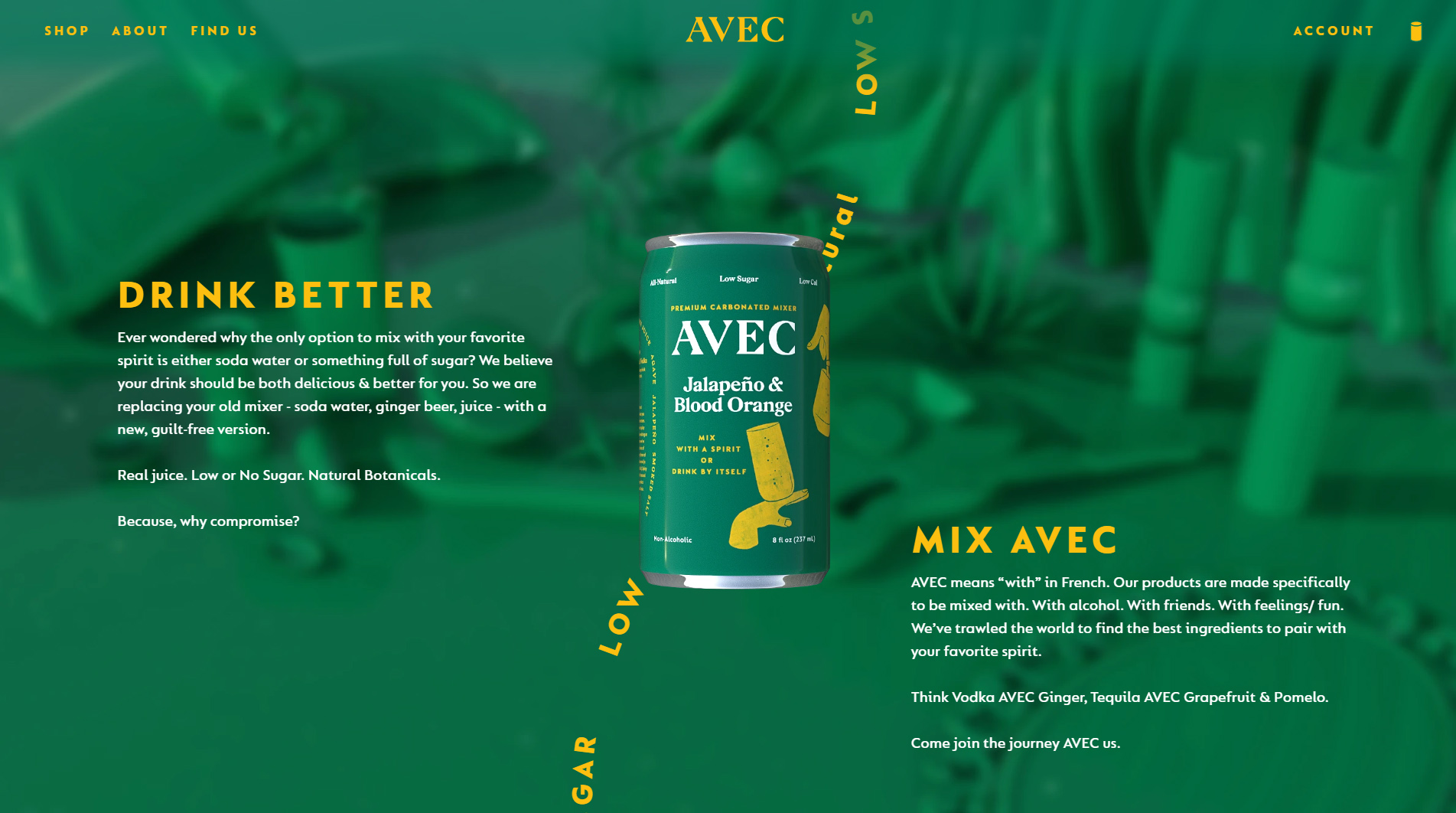 AVEC饮料网站设计