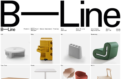意大利家具品牌B-LINE网站设计16图库网精选