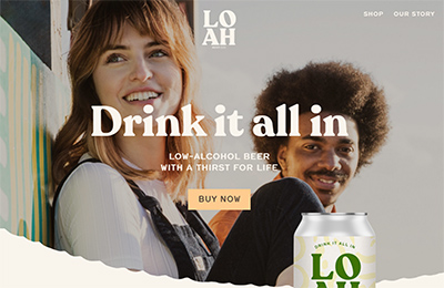 LOAH啤酒网站设计素材中国网精选