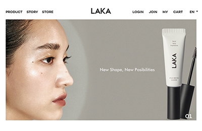 韩国LAKA化妆品网站设计素材中国网精选