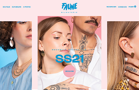 Faune首饰品牌网站设计16设计网精选