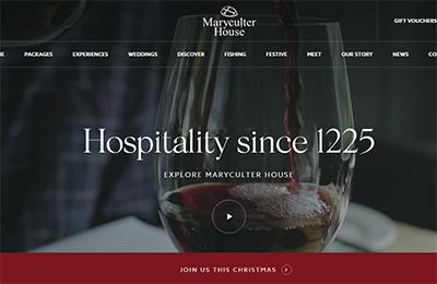 Maryculter House酒店网站设计素材中国网精选