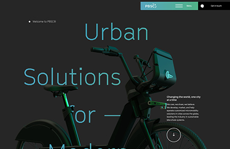 PBSC共享单车网站设计素材中国网精选