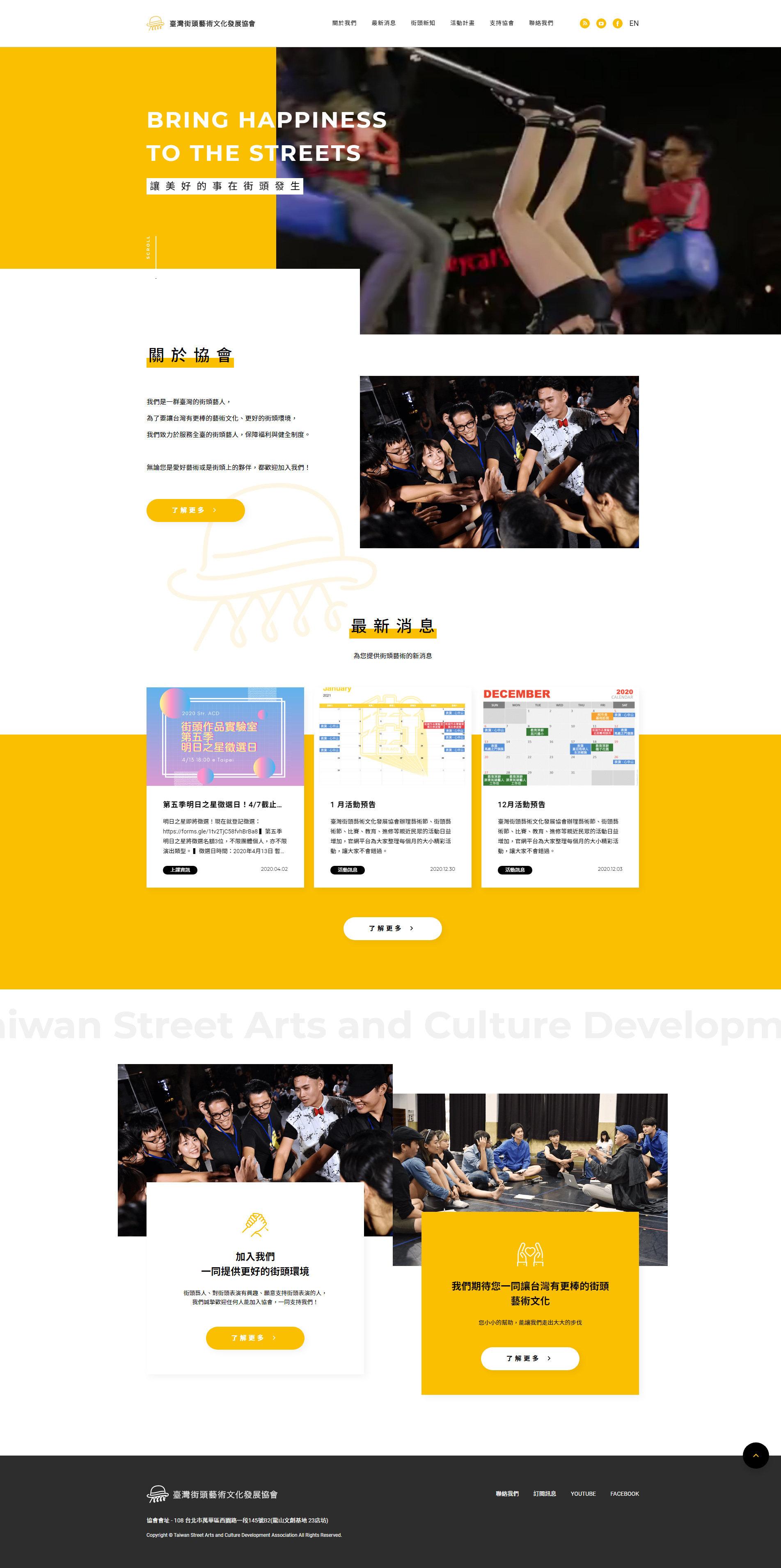 台湾街头艺术文化发展协会网站设计