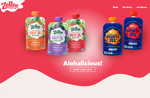 Zellee Organic果冻品牌网站设计16设计网精选