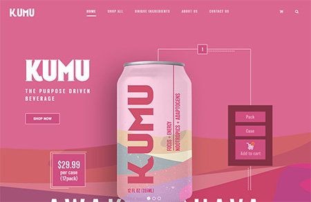 KUMU饮料网站设计16设计网精选