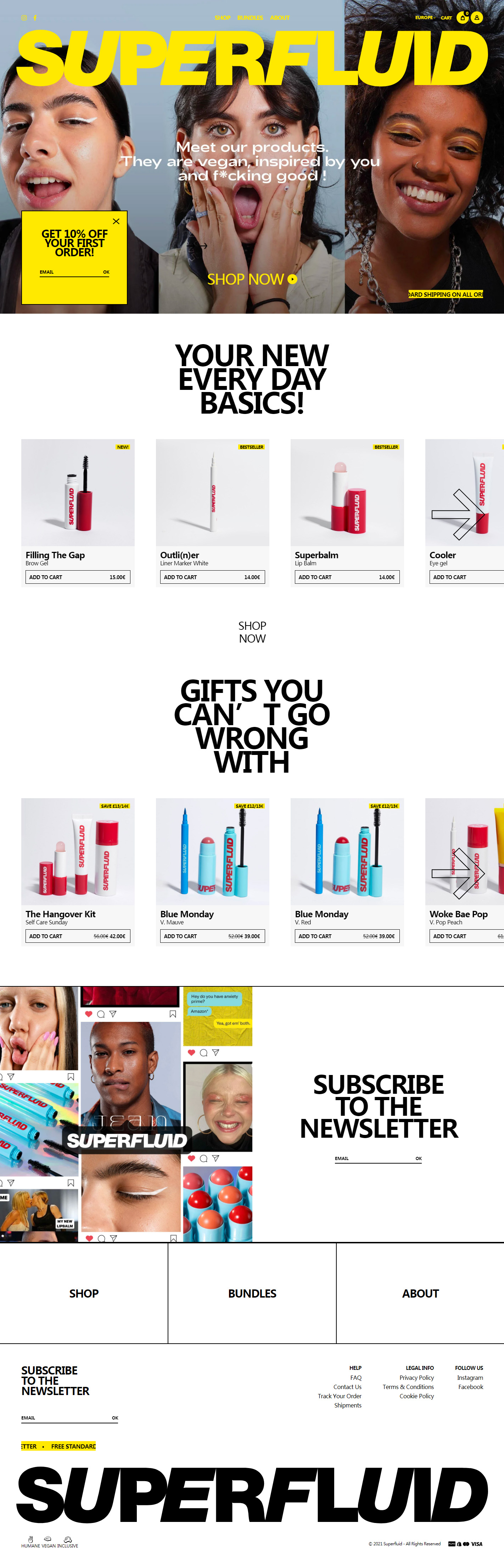 Superfluid化妆品在线商城网站设计