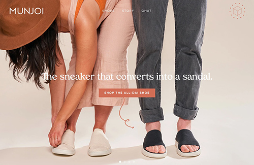 Munjoi鞋品牌网站设计素材中国网精选