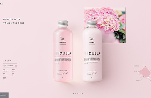 日本洗发水品牌MEDULLA网站设计素材中国网精选