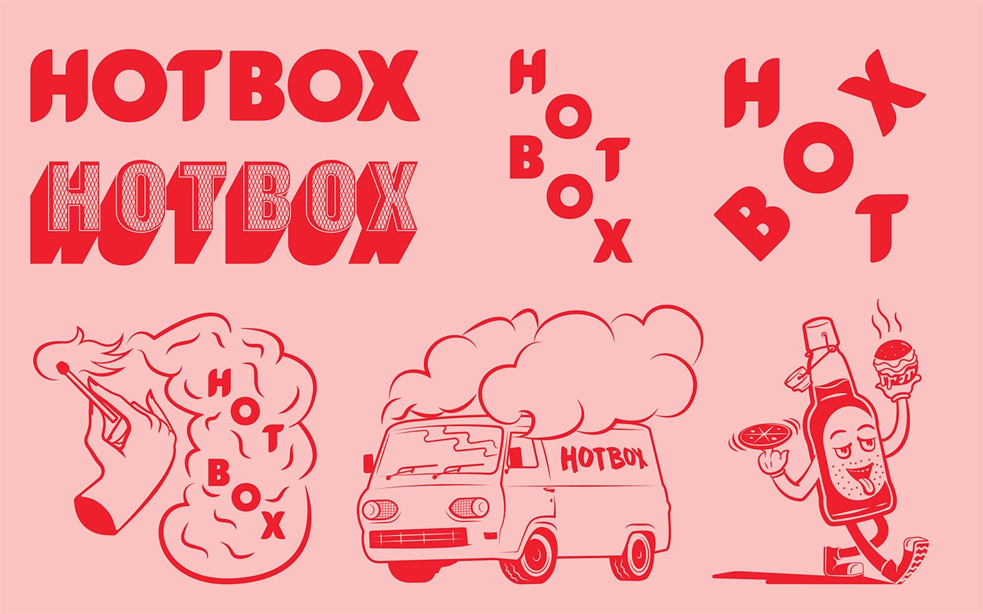HotBox汉堡比萨餐厅品牌形象设计