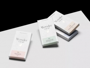纯净的白色纹理 Wonder Cacao巧克力包装设计16设计网精选