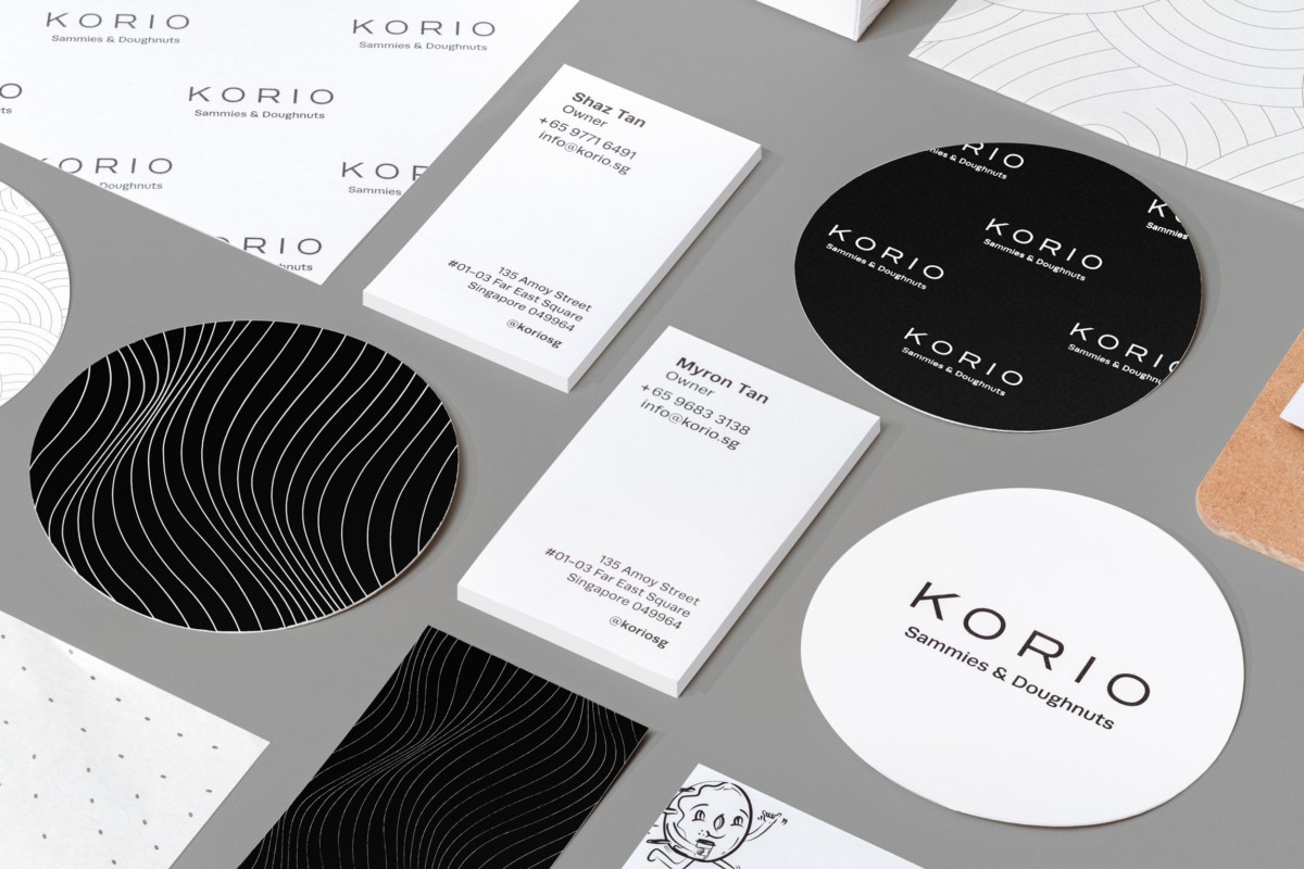 极简、黑白！新加坡Korio甜品店品牌形象设计