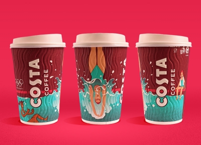 Costa 2020东京奥运会杯子包装设计素材中国网精选