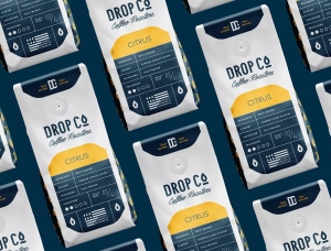 Drop Co.咖啡品牌识别设计普贤居素材网精选