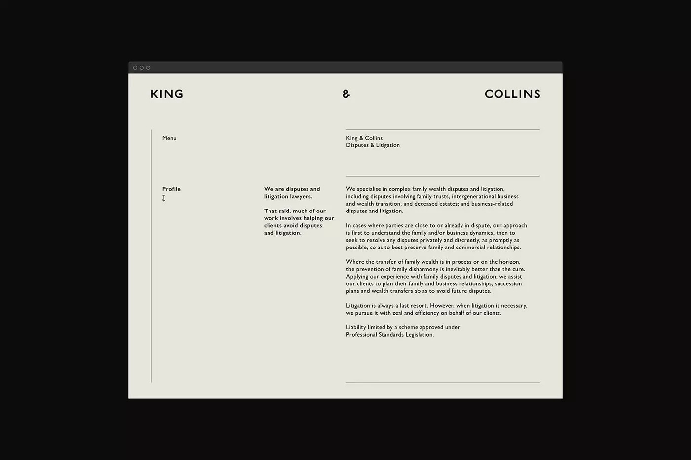 律师事务所King＆Collins品牌视觉设计