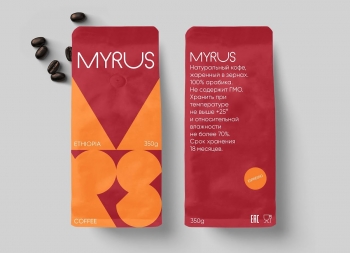 MYRUS咖啡概念包装设计普贤居素材网精选