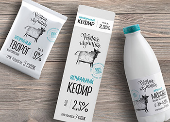 Rodnaya glubinka牛奶包装设计16图库网精选
