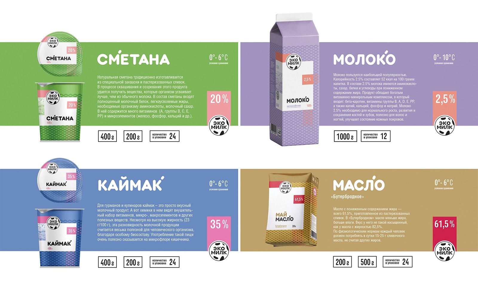 EkoMilk精致的牛奶包装设计