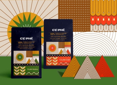 越南Ca Phea咖啡袋包装设计普贤居素材网精选