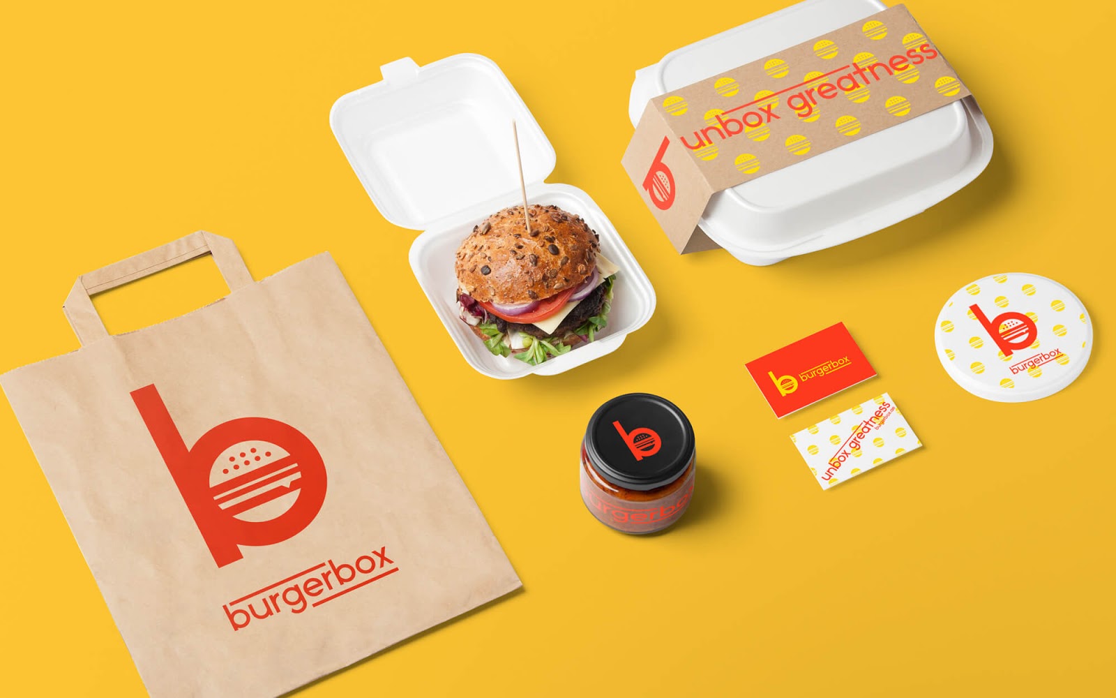 Burger Box汉堡餐厅品牌视觉设计