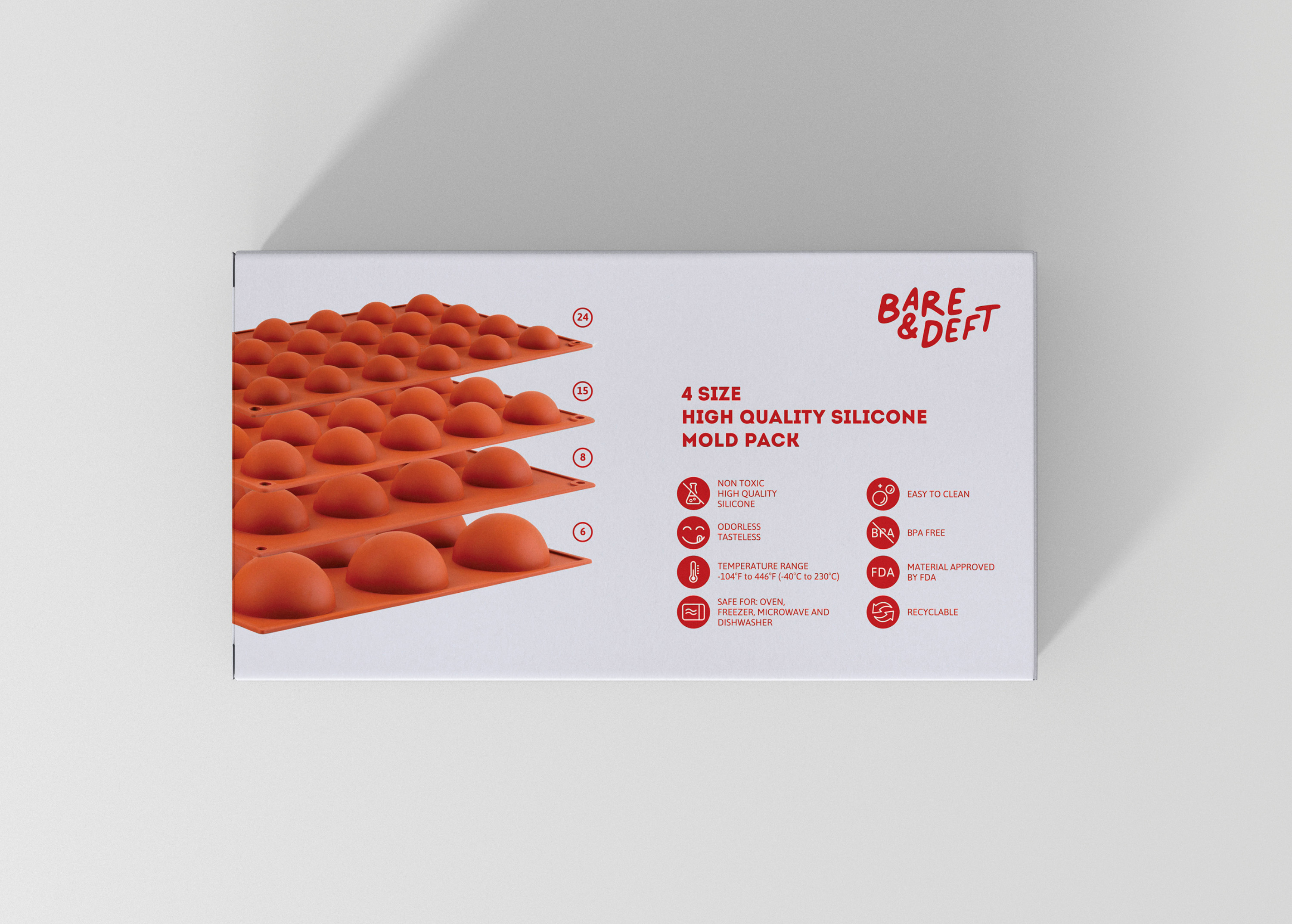 Bare＆Deft食品硅胶模具包装设计