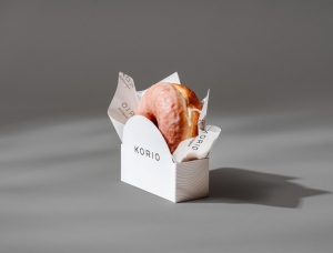 极简、黑白！新加坡Korio甜品店品牌形象设计素材中国网精选