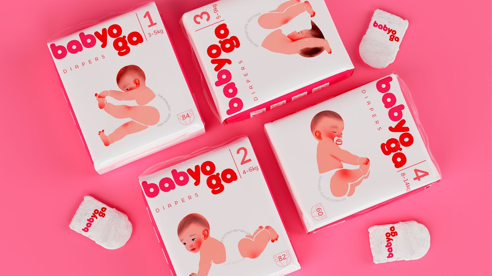 Babyoga婴儿纸尿裤包装设计