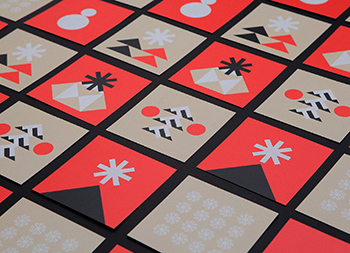 简洁的几何图案！Mica Moran创意圣诞贺卡设计16设计网精选