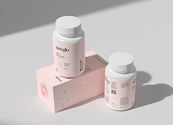 极简风格的Newglo药盒包装设计素材中国网精选