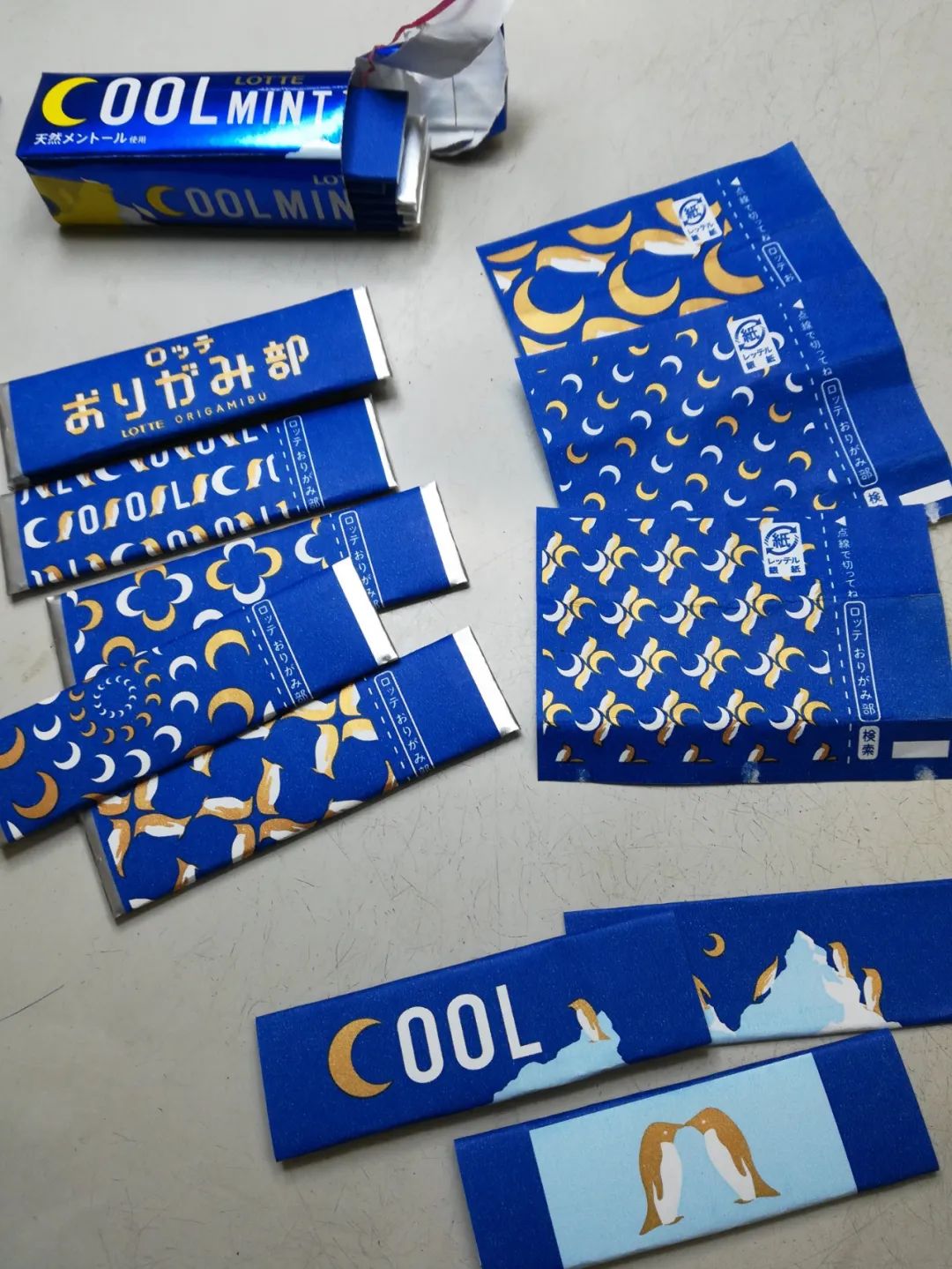 包装纸还能折出企鹅和考拉！日本乐天口香糖新包装
