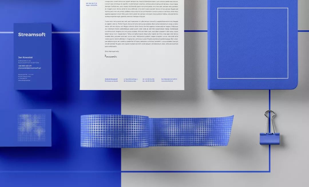 蓝色马赛克 软件公司Streamsoft品牌VI设计