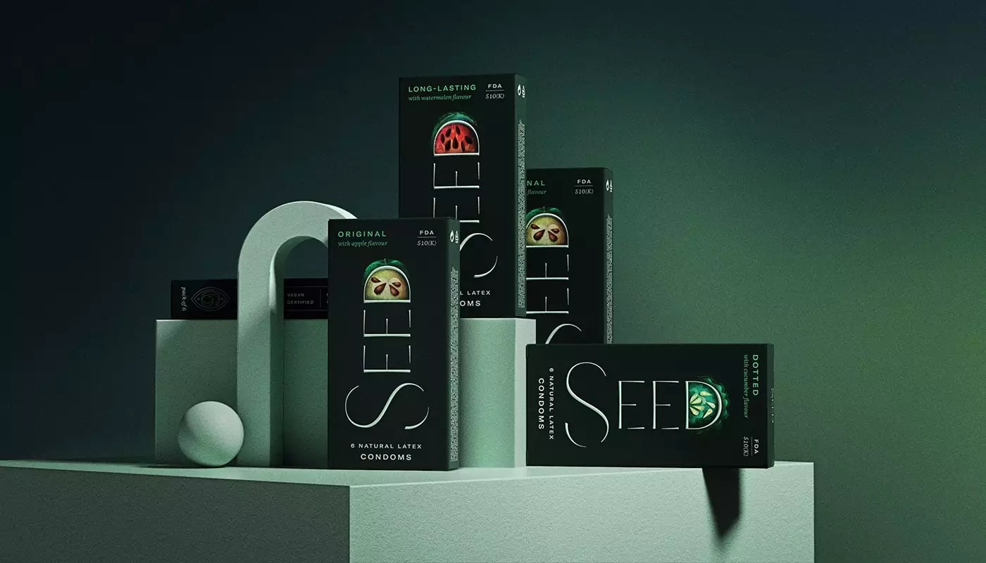 从水果种子获得灵感！SEED安全套包装设计