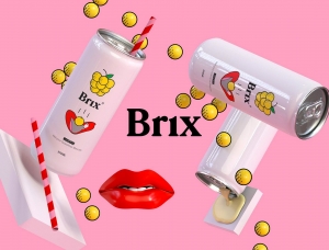 极简纯白! Brix饮料包装设计素材中国网精选