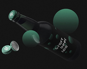 绿色气泡！精酿啤酒节平面设计素材中国网精选