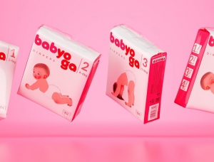 Babyoga婴儿纸尿裤包装设计普贤居素材网精选